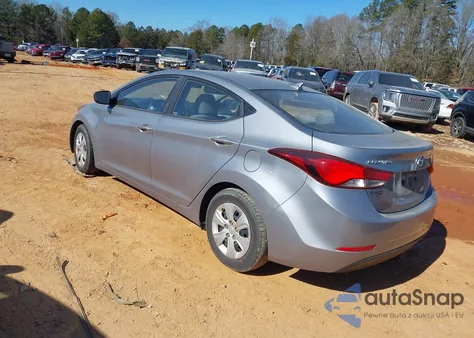 2016 Hyundai Elantra Se z USA, uszkodzony, nr VIN 5NPDH4AE9GH686998
